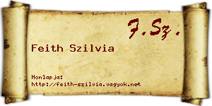 Feith Szilvia névjegykártya